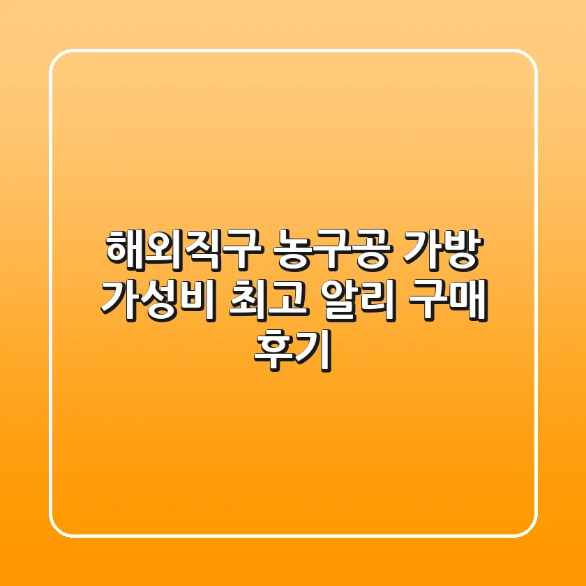 [해외직구] 농구공 가방, 가성비 최고! 알리 구매 후기