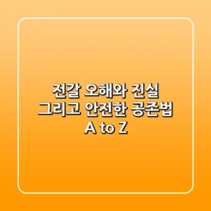 전갈: 오해와 진실, 그리고 안전한 공존법 A to Z