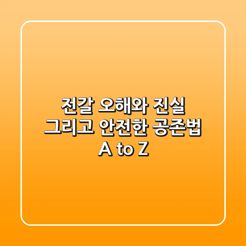 전갈: 오해와 진실, 그리고 안전한 공존법 A to Z