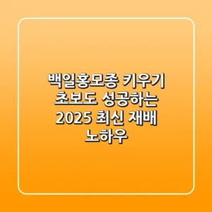 백일홍모종 키우기: 초보도 성공하는 2025 최신 재배 노하우