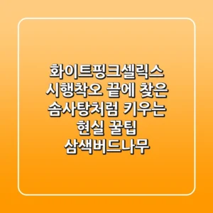 화이트핑크셀릭스, 시행착오 끝에 찾은 솜사탕처럼 키우는 현실 꿀팁 (삼색버드나무)