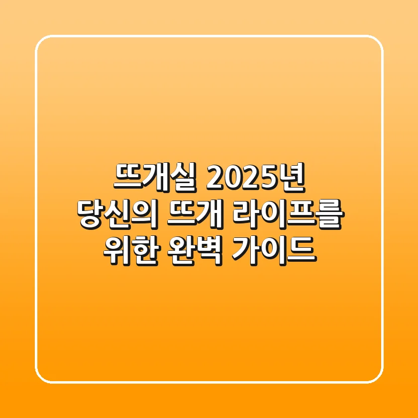 뜨개실, 2025년 당신의 뜨개 라이프를 위한 완벽 가이드