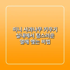 미니 사과나무 키우기, 실내에서 탐스러운 열매 맺는 비법!