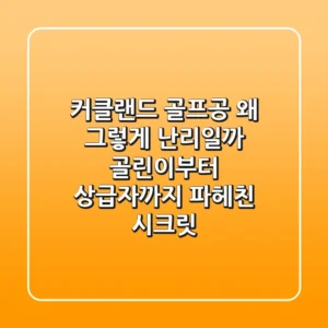 커클랜드 골프공, 왜 그렇게 난리일까? 골린이부터 상급자까지 파헤친 시크릿!