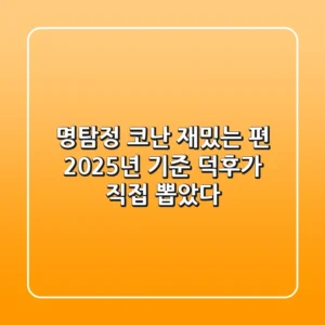 명탐정 코난 재밌는 편, 2025년 기준 덕후가 직접 뽑았다!