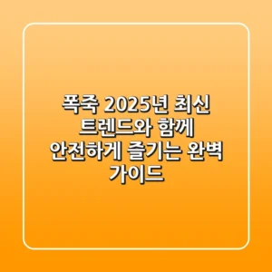 폭죽, 2025년 최신 트렌드와 함께 안전하게 즐기는 완벽 가이드