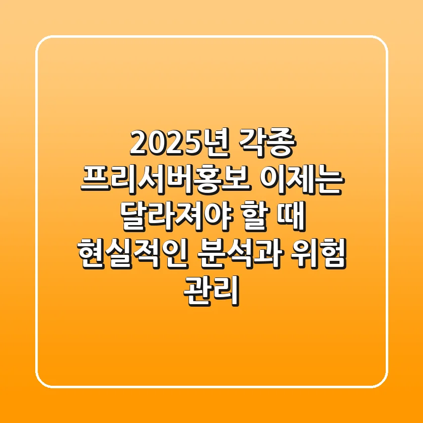 2025년 각종 프리서버홍보, 이제는 달라져야 할 때: 현실적인 분석과 위험 관리