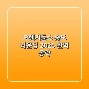 오렌지듄스 송도 라운딩: 2025 완벽 공략