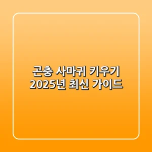 곤충 사마귀 키우기: 2025년 최신 가이드